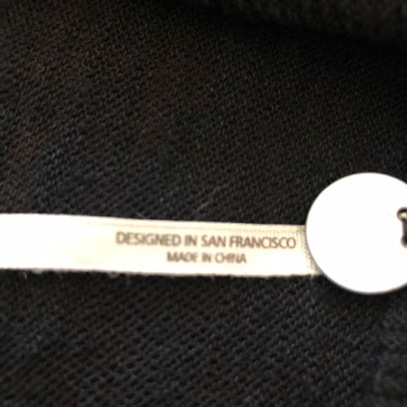 Margaret O’Leary Linen Blend Black One Button Cardigan Sweater - Picture 7 of 14